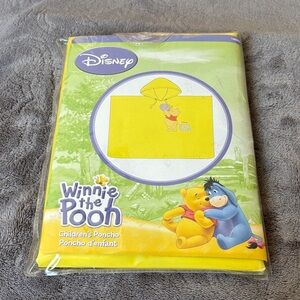 Disney Winnie the Pooh Yellow Kids Poncho with Pooh & Eeyore Art